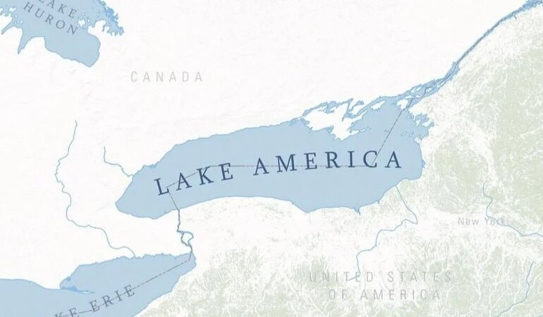 Google Haritalar, Ontario Gölü’nün ismini Amerika Gölü olarak güncelledi.