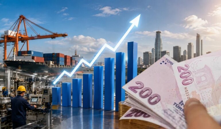 Türkiye ekonomisi 2025’te yüzde 3,7 büyüdü: Kişi başına geliri 18 bin 103 dolara ulaştı.