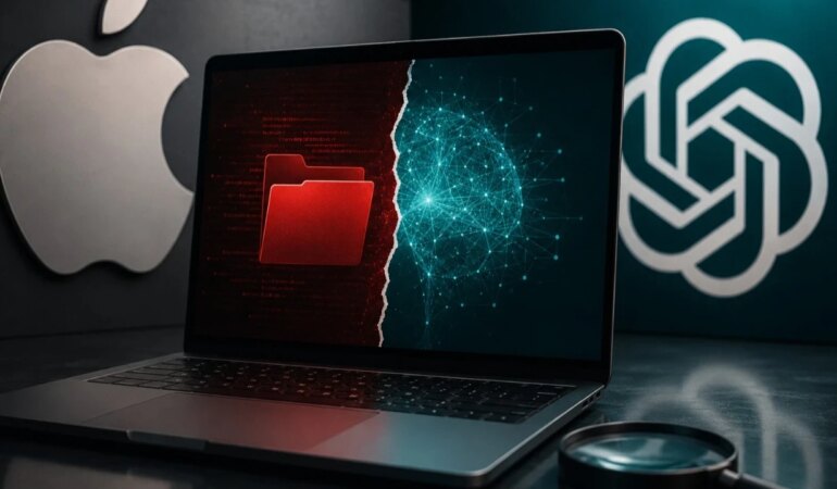 Apple’ın OpenAI davasında karmaşa patlak verdi: Bir MacBook tartışmanın odağı oldu.