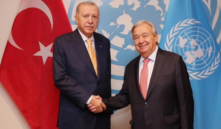Cumhurbaşkanı Erdoğan, Guterres ile yaptığı görüşmede Gazze, İran, Ukrayna ve Kıbrıs konularını ele aldı.