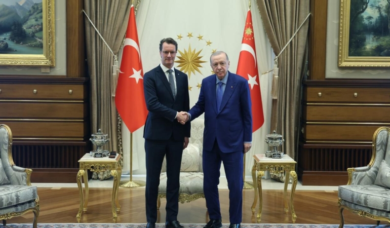 Cumhurbaşkanı Erdoğan, Almanya’nın Kuzey Ren-Vestfalya Eyaleti Başbakanı Wüst ile bir araya geldi.