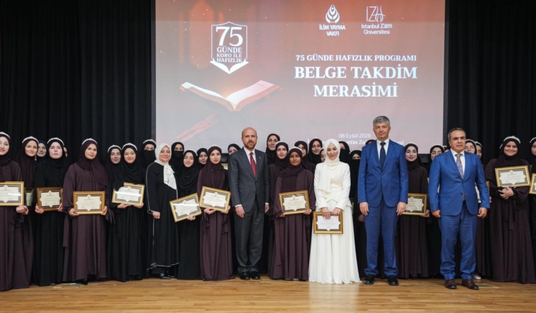 75 Günde Hafızlık Programını başarıyla tamamlayan 40 öğrenciye hafızlık belgeleri takdim edildi.