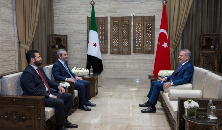 Dışişleri Bakanı Fidan, Şeybani ile Hattabla bir araya geldi.